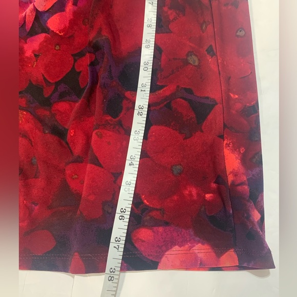 Lauren Ralp Laure cowl neck sleeveless red floral  dress - Picture 10 of 13